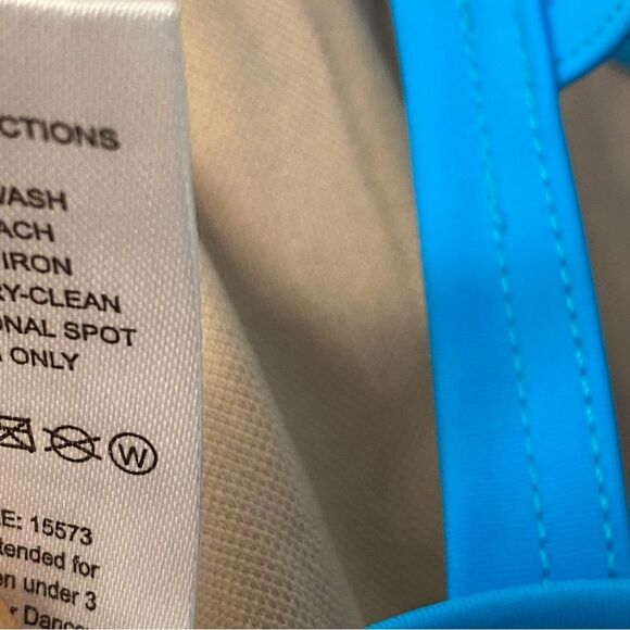 WEISSMAN Elite Dance Costume unitard aqua blue sequin Teenage Dream 15573 SA - Picture 11 of 14